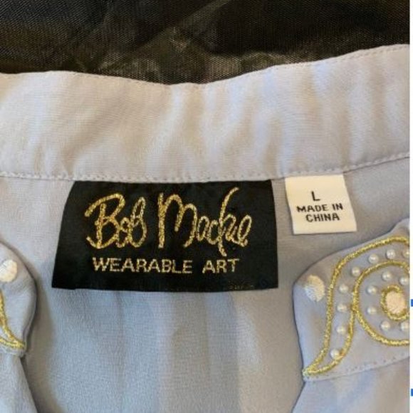 Bob Mackie Blouse Long Sleeve  Purple Vintage L - Picture 4 of 8